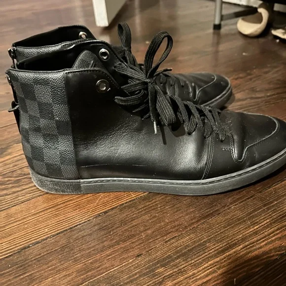 Louis Vuitton,Pre-owned Trainer Sneaker Boot High Leather High Trainers In Black - Picture 2 of 8